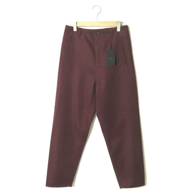 新品 bukht ブフト 19AW NO SEAM PANTS HIGH DENSITY POLYESTER TWILL ノーシーム ワイドテーパードパンツ BV-35801 2(M) Burgundy ☆g2096拍卖