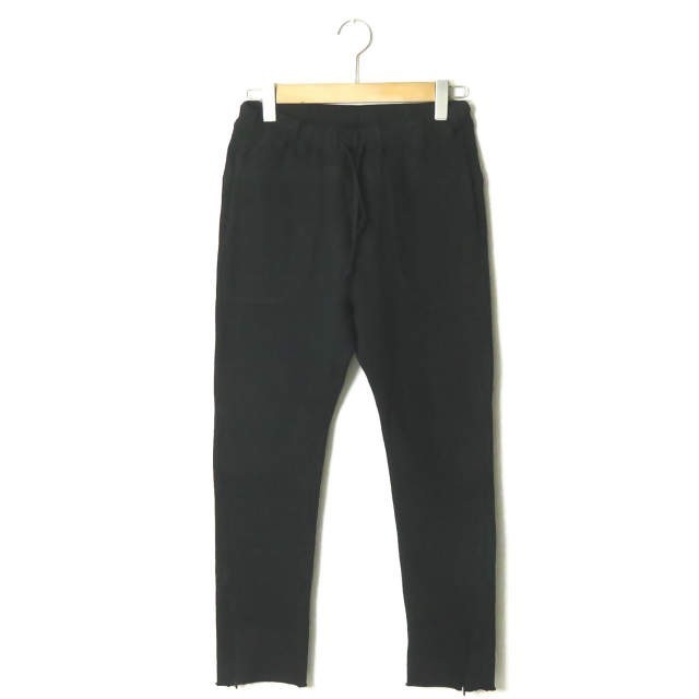 新品 bukht ブフト 日本製 COTTON TAPERED SLIM PANTS コットン天竺 テーパードスリムイージーパンツ B-MB65801 2(M) ブラック ☆☆g2000拍卖