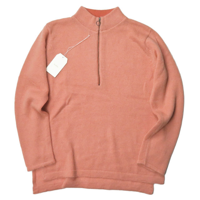 新品 bukht ブフト MOHAIR ZIP MOC NECK KNIT モヘヤジップモックネックニット BW-162308 2(M) ピンク セーター ハーフジップ ☆☆g2147拍卖