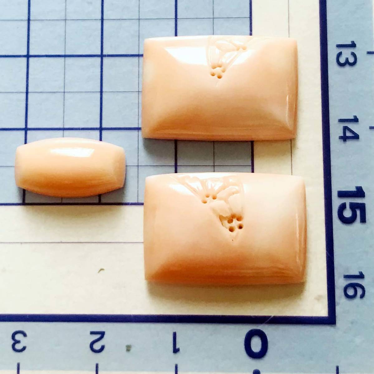 美品 天然本珊瑚 ピンク 裸石 ルース DIYパーツ 標本 お得3点セット 約6g No.S331拍卖