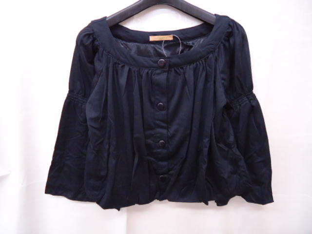 【KCM】autar-18-M■激安■レディース ベルスリーブ バルーンカットソー ブラック M 拍卖