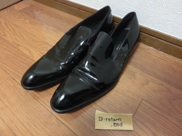 Yves Saint Laurent プレーントゥシューズ ブラック エナメル 44 イブサンローラン拍卖