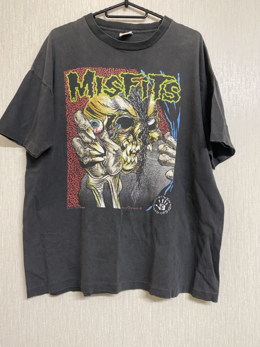 90'S 当時物 MISFITS ヴィンテージT サイズXL パスヘッド バンドT 当時物 USA製 ミスフィッツ シングルステッチ コピーライト 拍卖