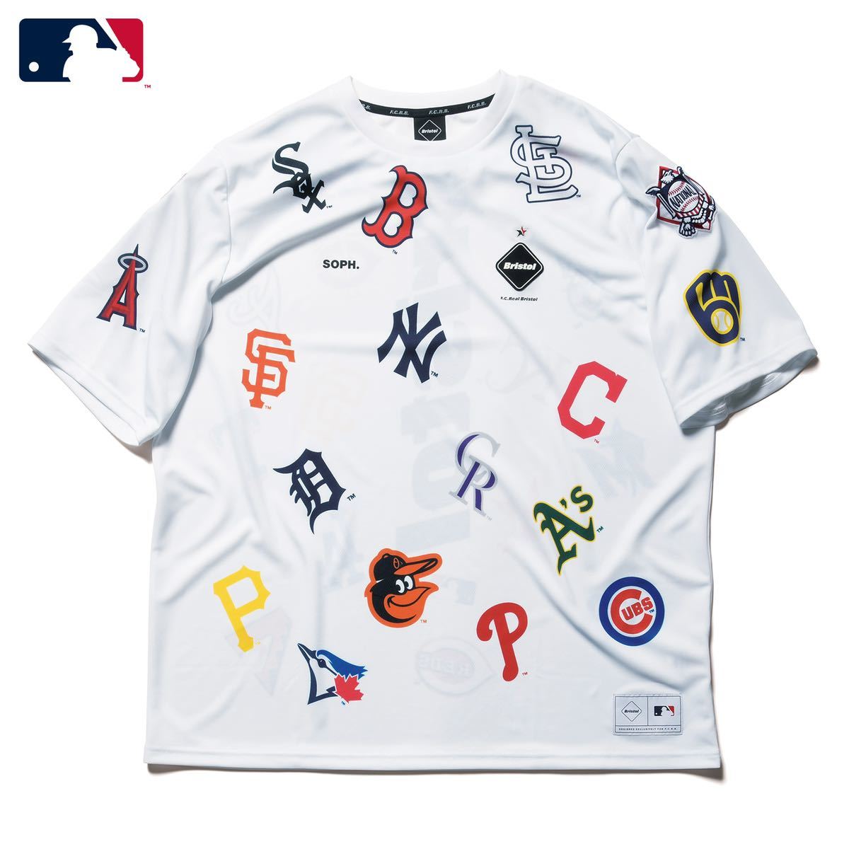 【新品タグ付】 21AW 22 新品 FCRB f.c real bristol エフシーレアルブリストル SOPH ソフ MLB TOUR ALL TEAM BIG TEE Tシャツ カットソー拍卖