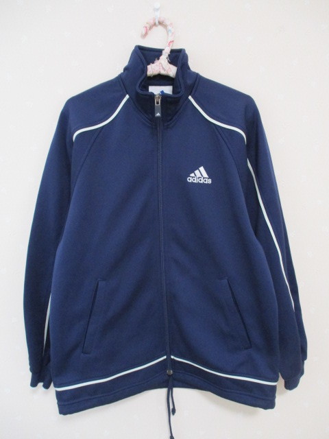 ● アディダス ● 可愛いジャージジャンパー ☆140㎝☆紺 10925拍卖