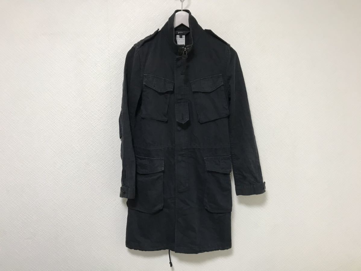 本物グリーンgreenコットンモッズコートジャケットミリタリーアメカジメンズ黒ブラック1S日本製拍卖