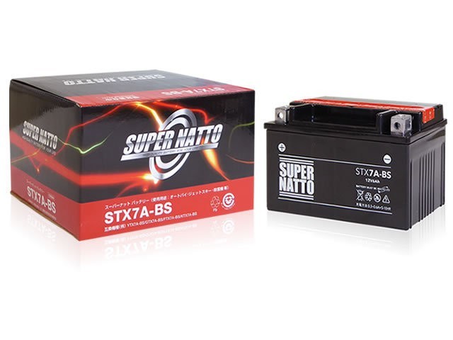 スーパーナット バッテリー STX7A-BS 新品・未使用 液入り充電済み 二輪 二輪車 バイク bike オートバイ 保証:6ヶ月拍卖