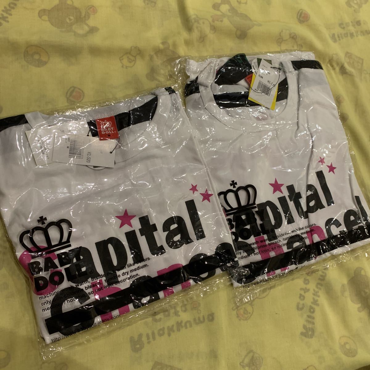新品 BABY DOLL ロンT 2枚セット M&L サイズ ペアルック 長袖 Tシャツ拍卖