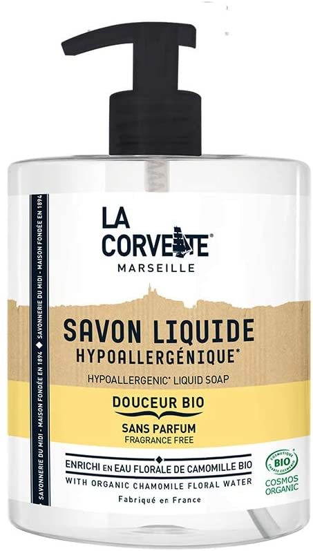 LA CORVETTE サボン・リキッド・ビオ フレグランスフリー【500mL】無着色 無香料 ボディソープ オーガニック認証 COSMEBIO フランス拍卖