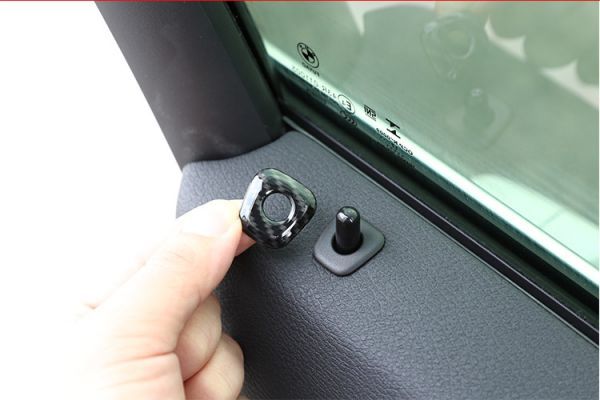 即決 BMW X1 f48 カーボン調 ドア ロック カバー トリム 4ピース拍卖