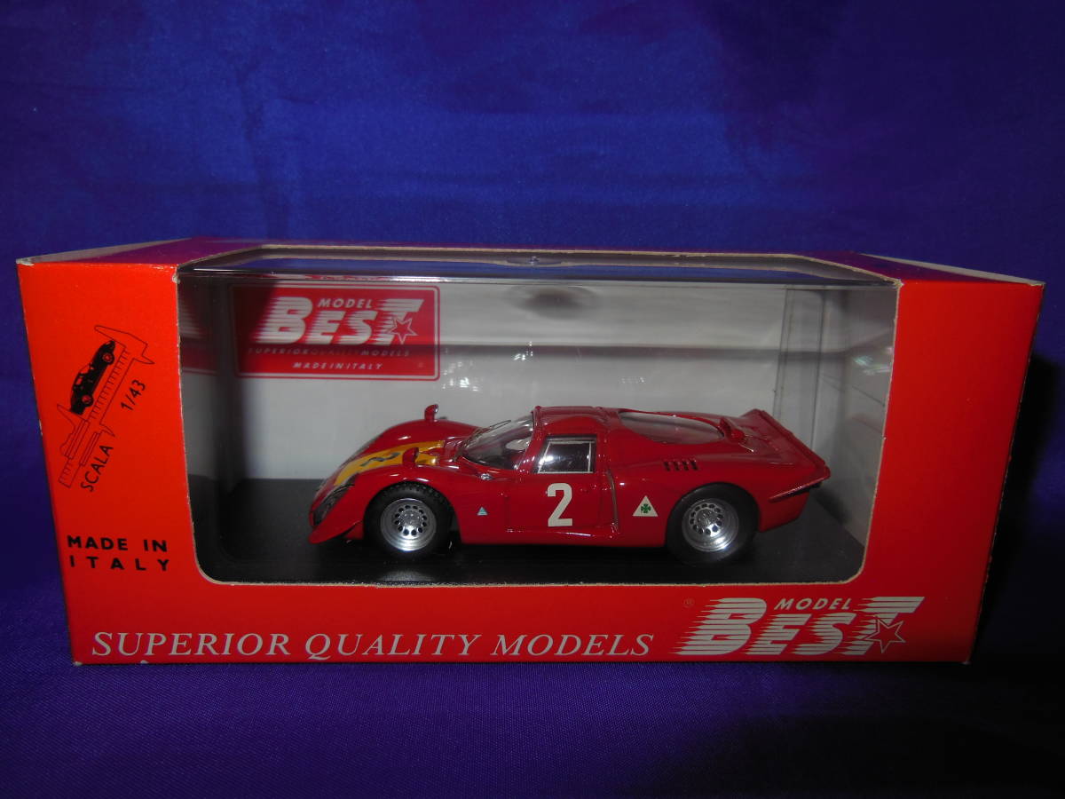 1/43 BEST MODEL 入手困難 アルファロメオ ALFA ROMEO 33.2 IMOLA 1968年 イタリア製 MADE IN ITALY拍卖
