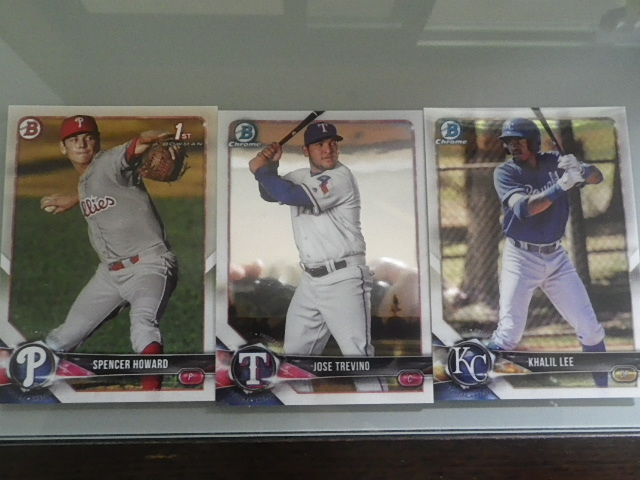 2018 topps Chrome KHALIL LEE, SPENCER HOWARD, JOSE TREVINO 3枚セット 拍卖