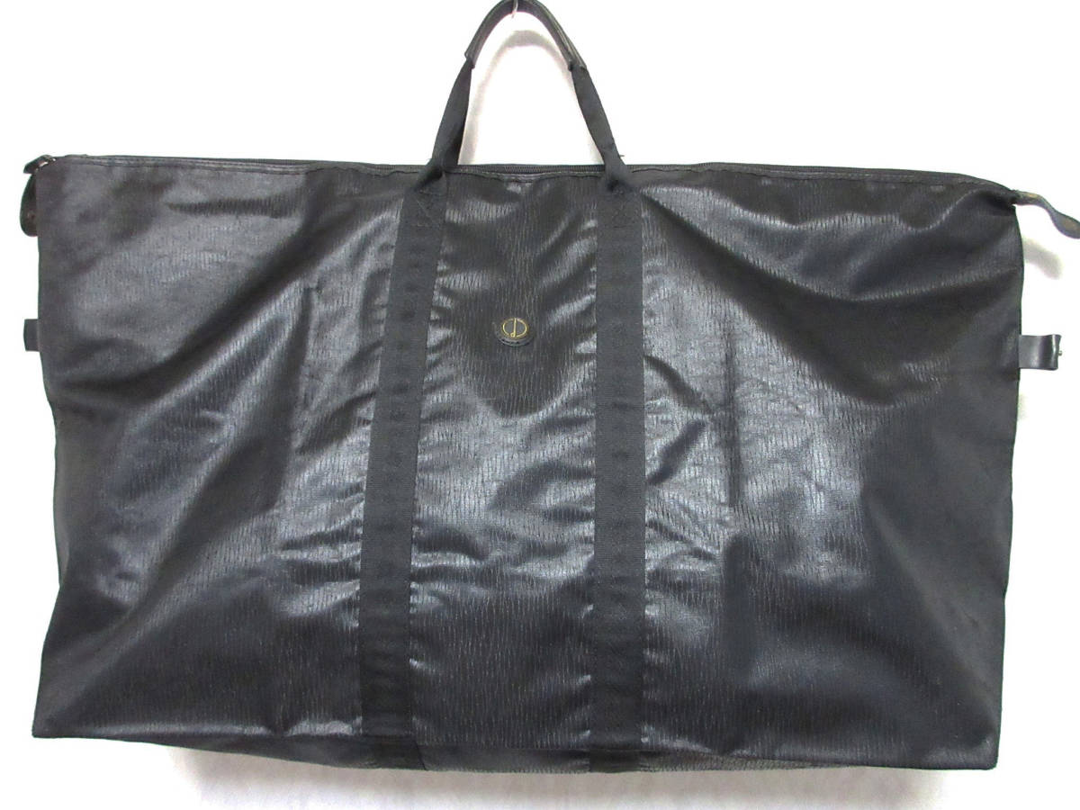 ダンヒル dunhill ビッグサイズ ハンドバッグ 黒 ブラック 布製 北3526拍卖