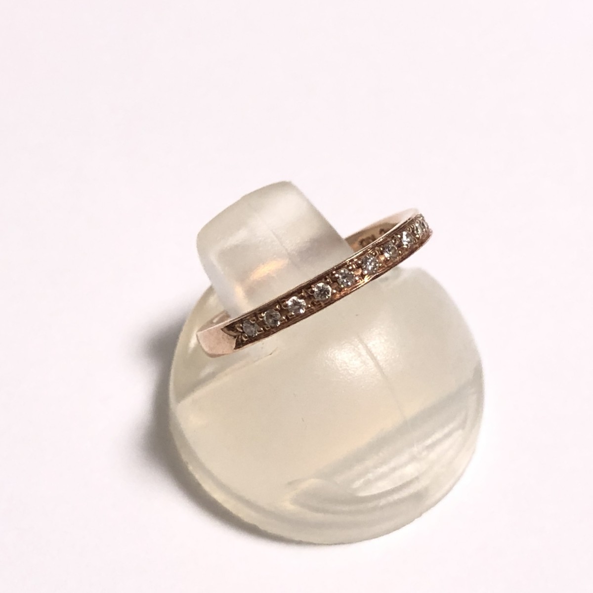 4℃ ヨンドシー K10 ピンクゴールド ダイヤモンド ピンキーリング #1 110946143109拍卖