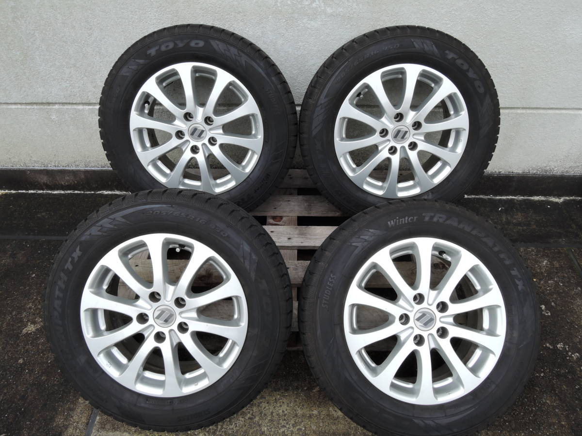 スタッドレスタイヤ付 ホイール 【メーカー不明】 4本 16×6.5J PCD 100×5H +35 TOYO Winter TRANPATH TX 205/65R16 95Q拍卖