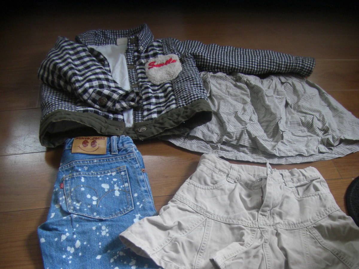 110 4点セット ユニクロベージュスカート ミニKデニムパンツ など拍卖