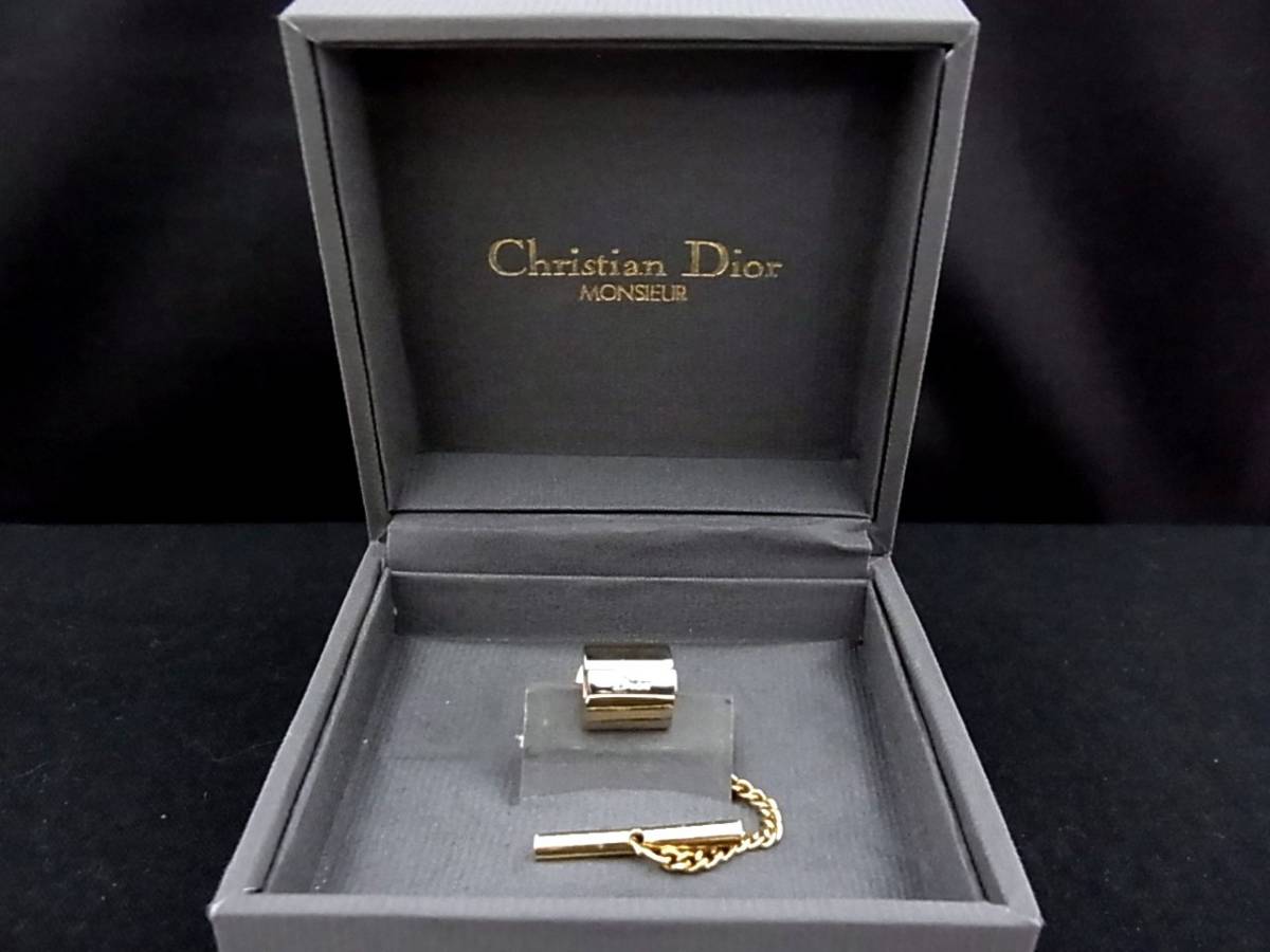 ◎№3259◎■新品■【Dior】ディオール【シルバー・ゴールド】■・ネクタイ ピン(タイタック)拍卖