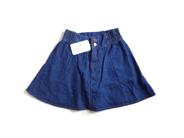 新品 Le futur ル・フタール デニム フレア スカート ペチパン付き 拍卖