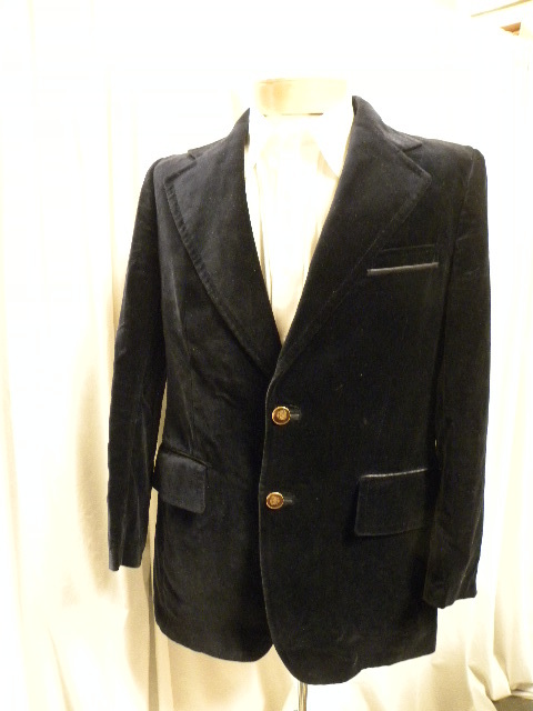 |o_o|スペインCortefiel(2n)vintage70sベルベットジャケット160-165cm拍卖