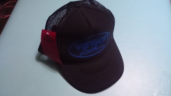 b新品■Vanson(バンソン) CAP黒/青拍卖