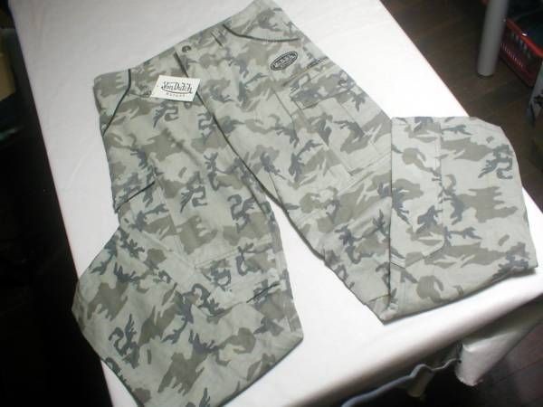 新品 Von Dutch(ボンダッチ)PT01 コットンパンツ(L)迷彩拍卖