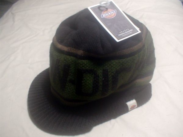 b新品■Dickies (ディッキーズ) ツバ付きニット帽・茶拍卖