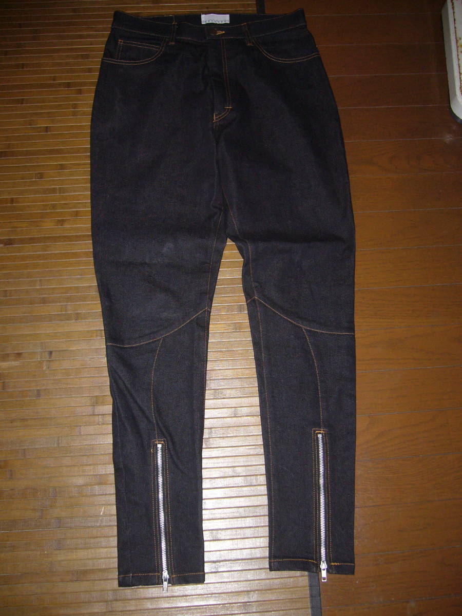 703-30♂:monomania モノマニア ジョッパーズ スキニーデニム 日本製 ヒューマンファームCO.LTD 色.黒 size.1 拍卖
