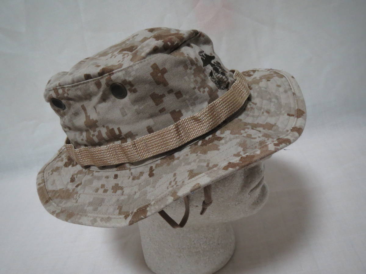 実物 アメリカ海兵隊 ハット マーパット デザート サイズ LARGE 約58cm リーコン イラク アフガニスタン拍卖