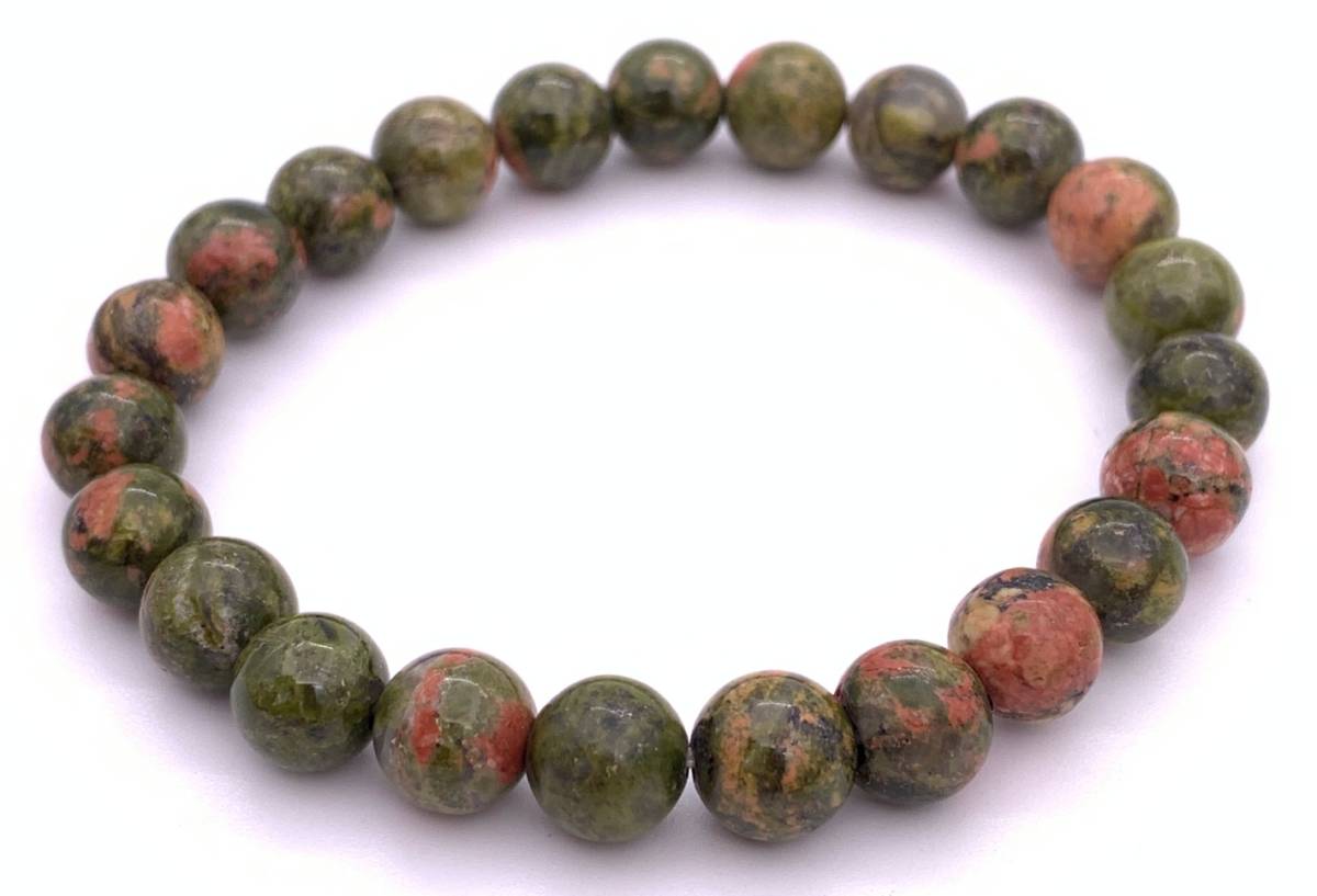 天然石ユナカイトAA8mm玉のブレスレット拍卖