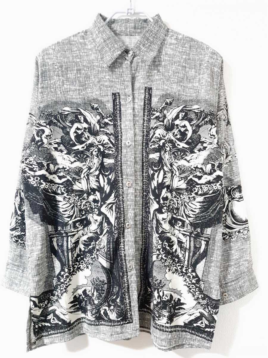 スカーフバブリー柄 派手 総柄シャツ アート 絵画 ヴィンテージ レトロ ビッグオーバーサイズ 古着拍卖