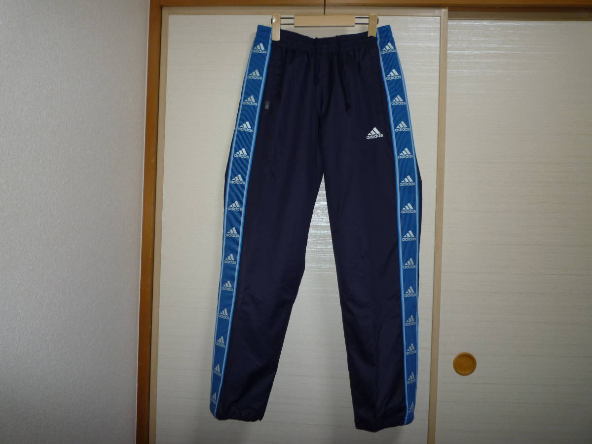 アディダス 中綿ナイロンパンツ紺 Lサイズ拍卖