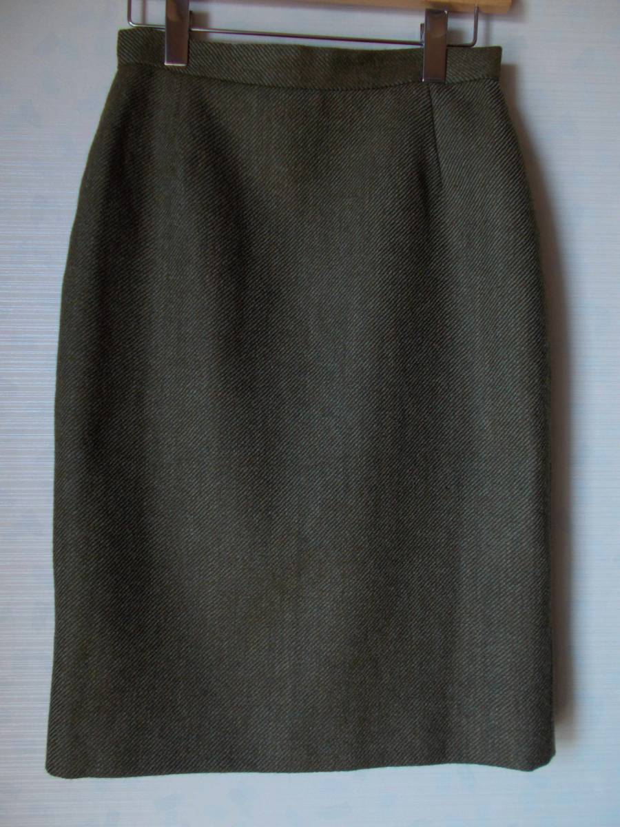 イタリア製 bellezza ベレッツァ レディース タイト スカート ひざ丈 モスグリーン系 Lサイズ拍卖