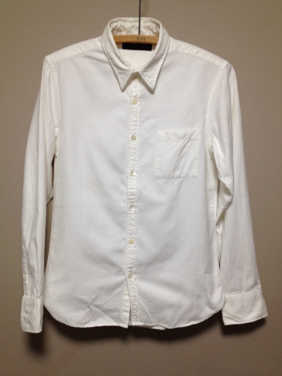 Lounge Lizard ラウンジリザード 白 シャツ カシミヤ混拍卖