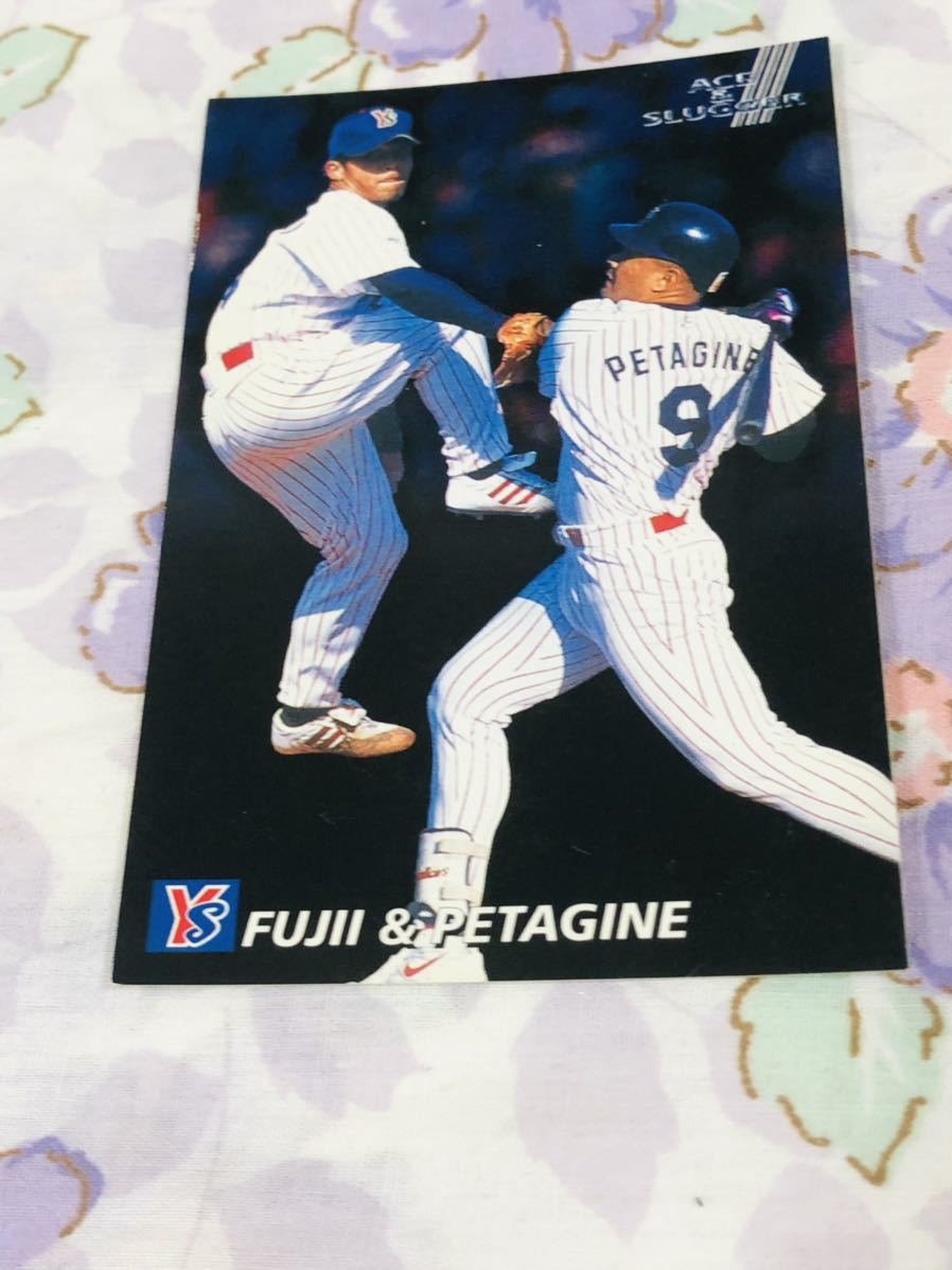 カルビープロ野球チップスカード エース&スラッガー ヤクルトスワローズ 藤井秀悟 ペタジーニ拍卖