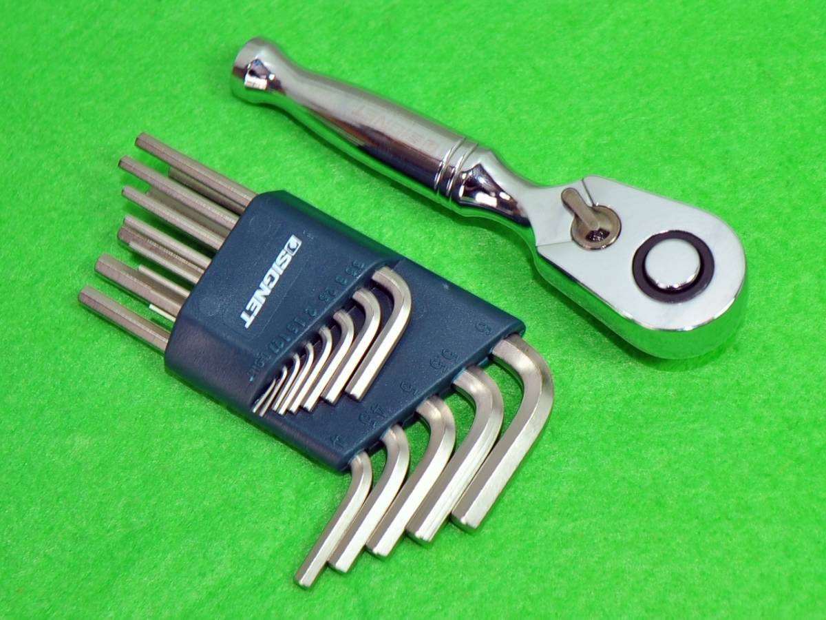 ★SIGNET 9.5sq ショート ラチェットハンドル 六角レンチ 極短 セット★シグネット拍卖