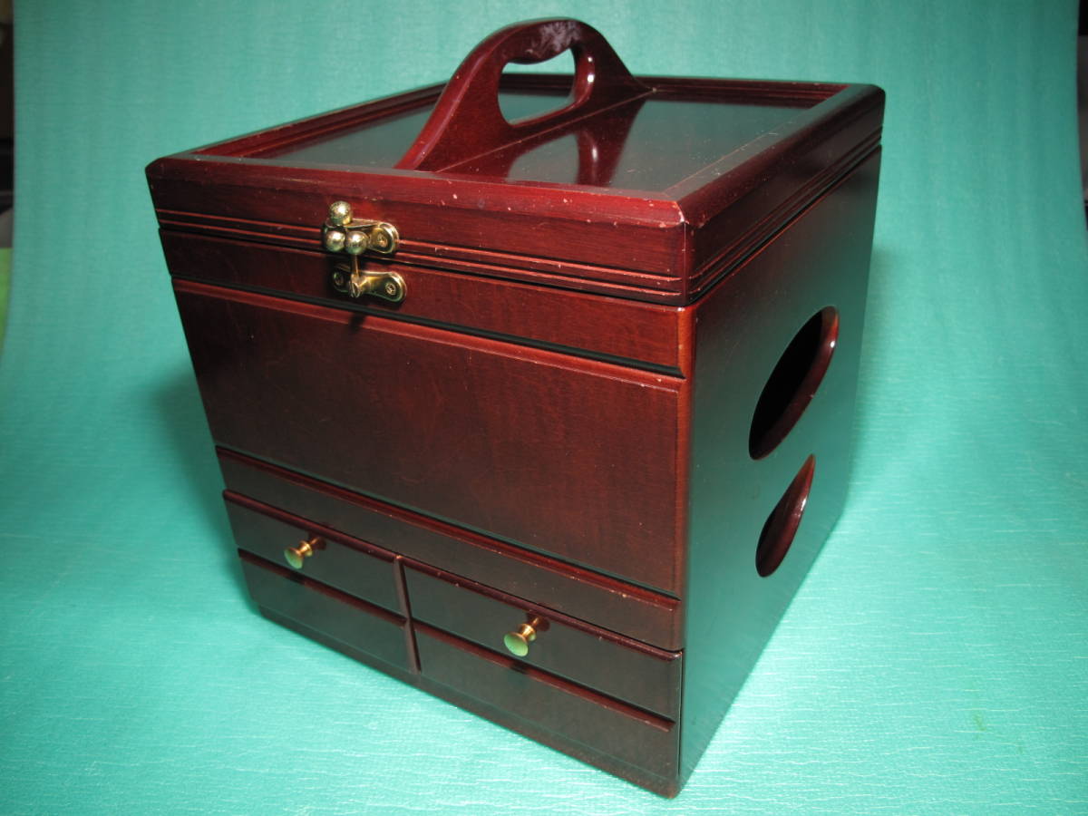 コンパクトドレッサー 卓上 卓上ドレッサー メイクボックス 鏡付き 三面鏡 コスメボックス レトロ アンティーク 昭和レトロ拍卖