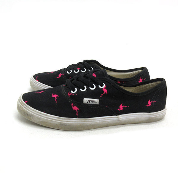 k■【23cm】バンズ/VANS V44W FLMG AUTHENTIC LP キャンバススニーカー/フラミンゴ/黒/LADIES■47 【中古】拍卖
