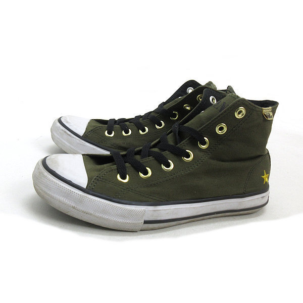 y■【24cm】バンズ/VANSクラシックスクールV66MLT CLASSIC SKOOL MILITARY HIスニーカー■LADIESカーキ/88【中古】拍卖