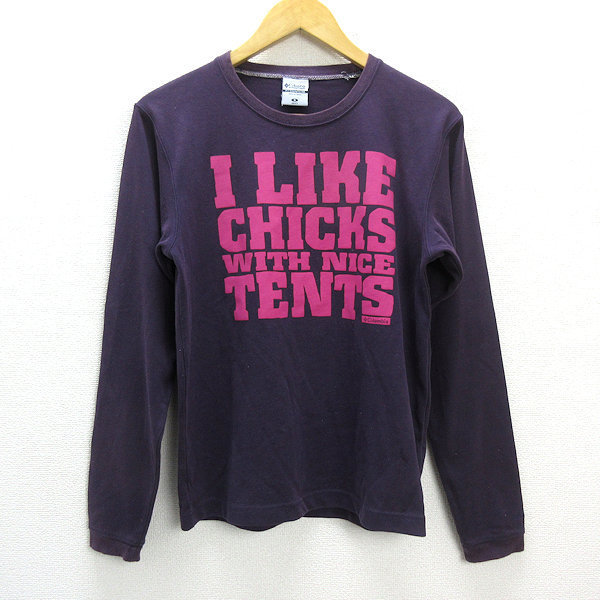 y■コロンビア/COLUMBIA ロングスリーブTシャツ/ロンT■紫【メンズS】MENS/アウトドア/52【中古】拍卖