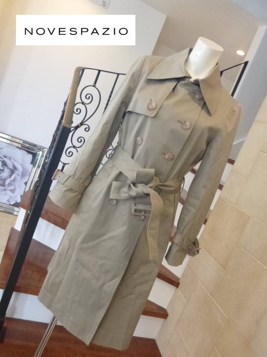 6万 美品 NOVESPAZIO ノーベスパジオ ★ グレイジュ トレンチコート 38 M相当拍卖