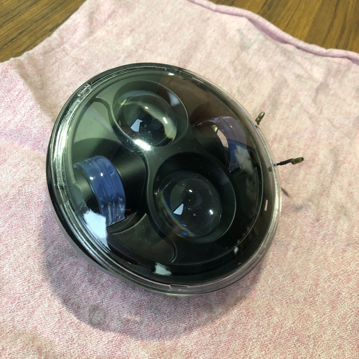 プロジェクター LEDヘッドライト 加工用 バイクのヘッドライトなどに! 直径140ミリ拍卖