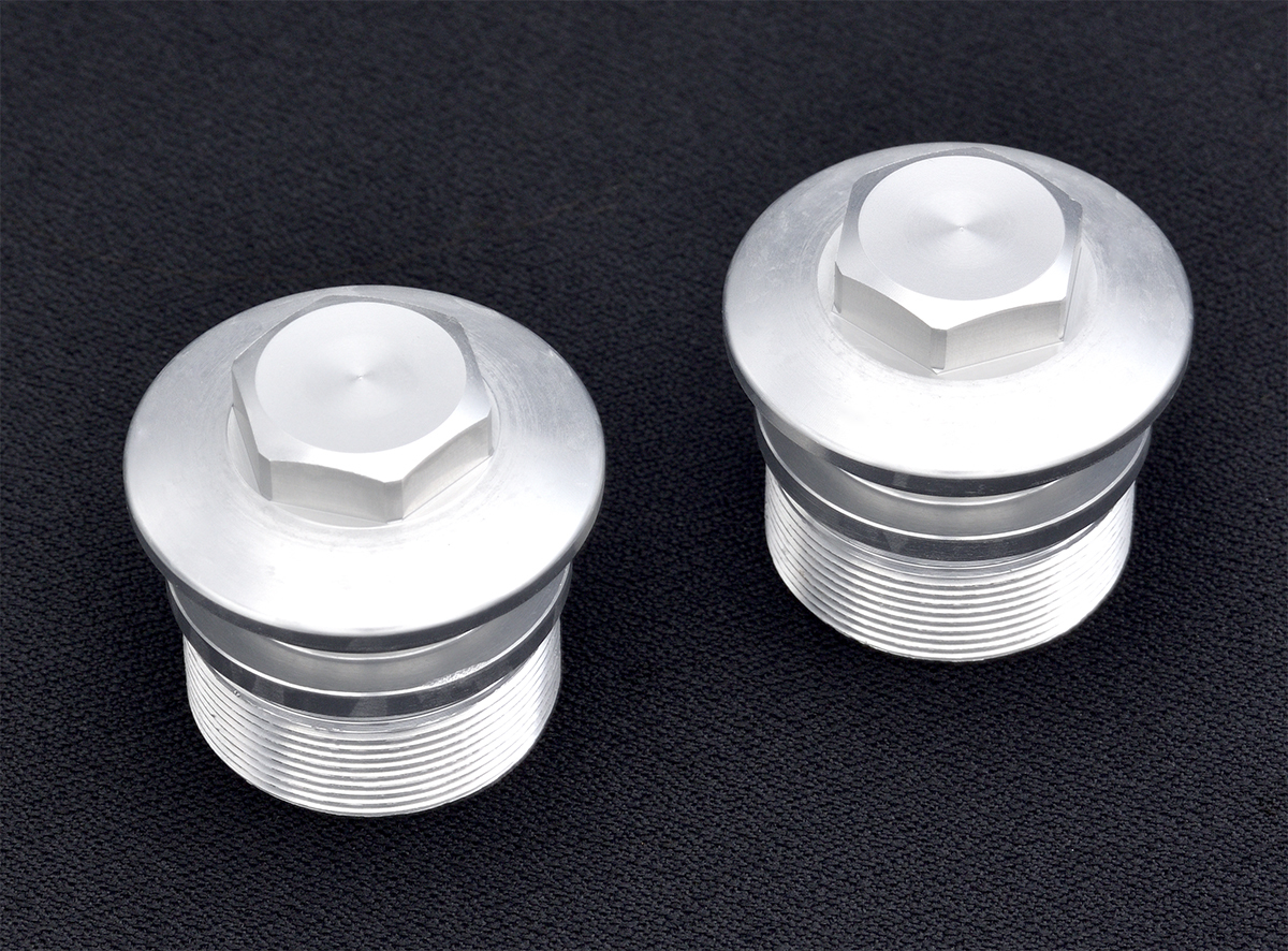 SR400 SR500 アルミ削出 インナーチューブキャップボルト Silver拍卖