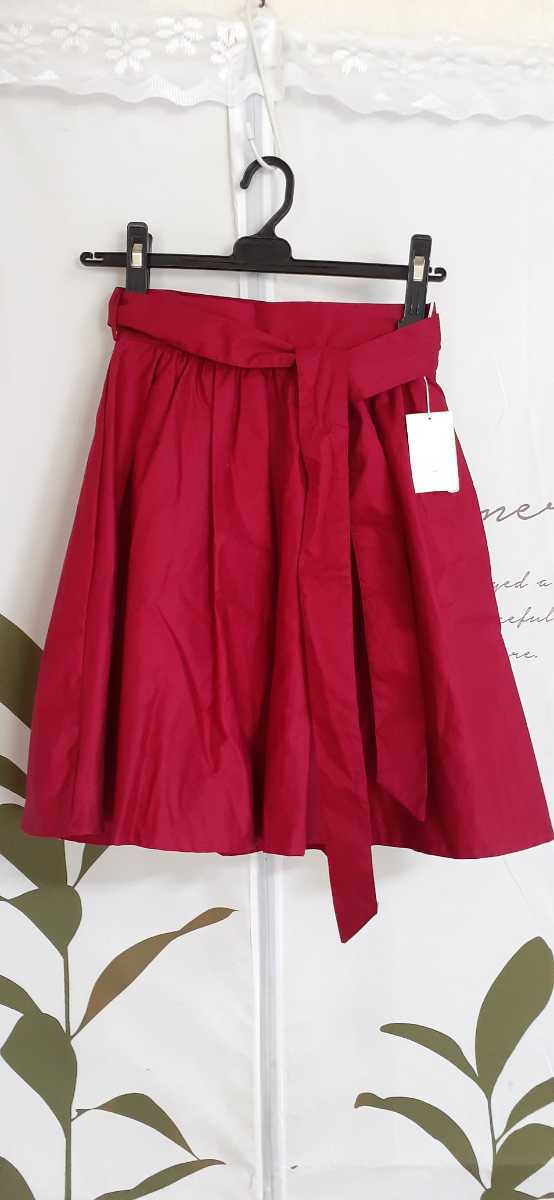 Y 6/2 INGNI Aラインスカート フレアスカート ボルドー サイズ M ふんわりスカート 裏地付き拍卖