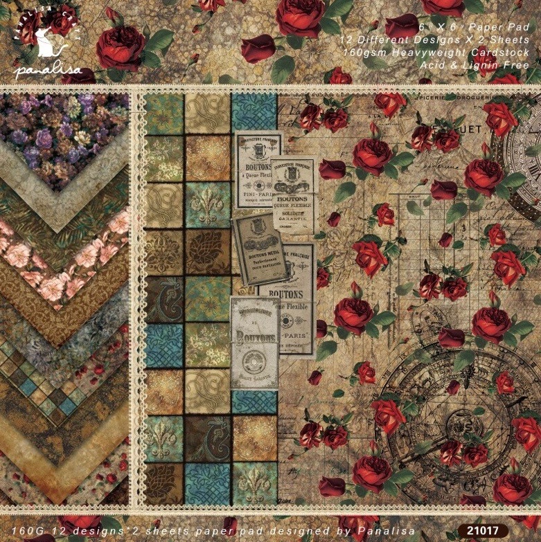 ♪海外素材紙 メモ 背景紙 デザインペーパー レトロ柄 No21017 おすそ分け・手帳・日記・ジャンクジャーナル・コラージュに拍卖