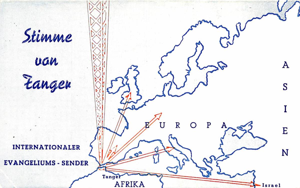 即決★送料込★BCL★廃局★入手困難★希少ドイツ語プログラム★タンジールの声★The Voice of Tangier★北アフリカ★モロッコ★1958年 拍卖
