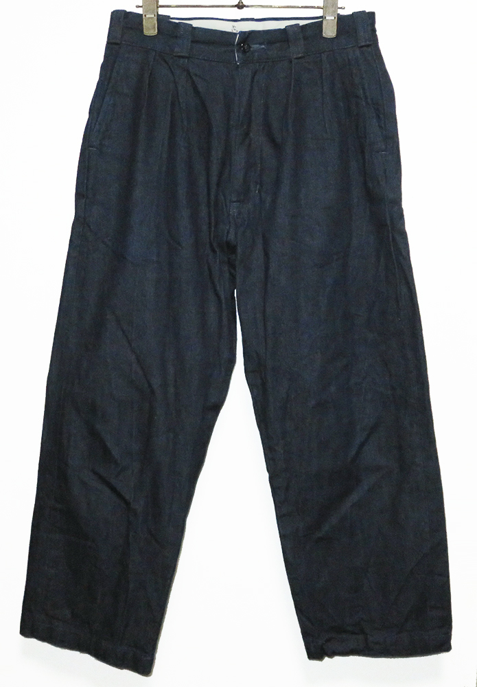 LEE × nano universe 17AW 別注2インタックワイドデニムパンツ S 洗い 定価14,300円 トラウザー リー ナノユニバース拍卖