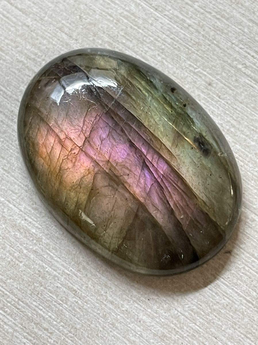 ラブラドライト ルース ピンクシラー マクラメ加工に 天然石 パワーストーン拍卖