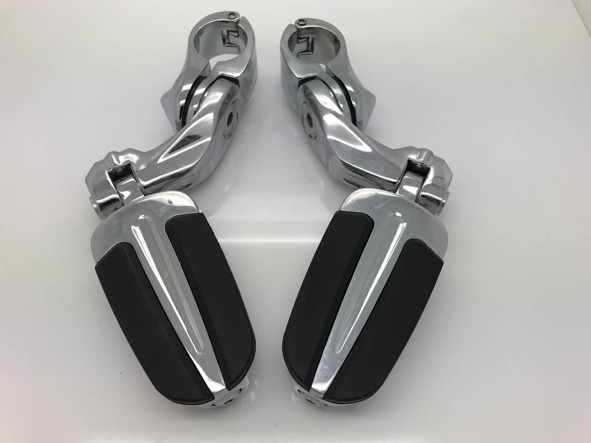 5 ハーレー用 クローム メッキ アジャスタブル ハイウェイペグ 調整可 ロードキング ロードグライド ツーリング ソフテイル HD 爪拍卖