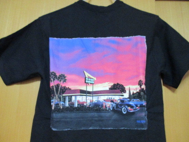 即決★IN-N-OUT BURGER インンアウトバーガー/Las Vegas ラスベガス プリントTシャツ☆ブラック・S 拍卖