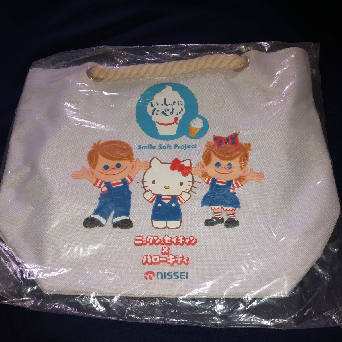 激レア非売品 ニックン&セイチャン×ハローキティ トートバッグ nisseiノベルティ拍卖